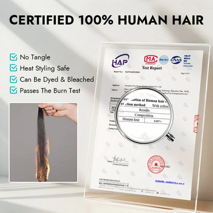 🚨 Final Hours to Save Big! 3 In 1 Half Wig | Glueless Invisible Water Wave Wear Go Half Wig Flip Over Human Hair Wig With Elastic Drawstring Flip Over Wig