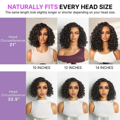 ⚡ Final Hours❤️Blonde Highlight Curly Glueless HD Lace Wig Human Hair Pre-Cut Lace Pre-Plucked Pre-Bleached