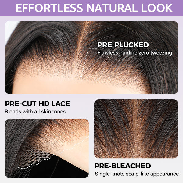 Straight Wear Go Wigs Pre Cut 9x6 HD Lace Bleached Knots Glueless Wigs Human Hair Tiny Knots Pre Plucked Hairline