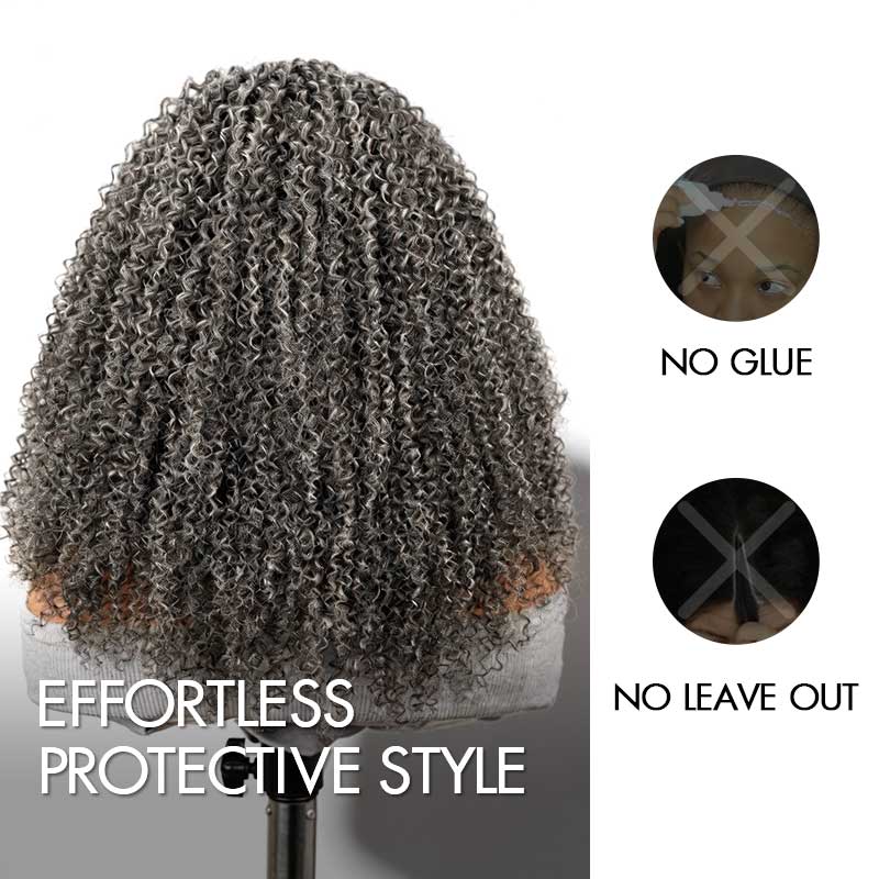 🔥 Final Hours! Curly V Part Human Hair Glueless Wig Sale