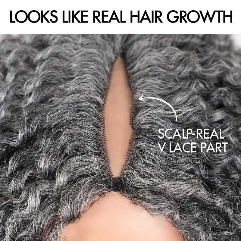 🔥 Final Hours! Curly V Part Human Hair Glueless Wig Sale