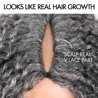 🔥 Final Hours! Curly V Part Human Hair Glueless Wig Sale
