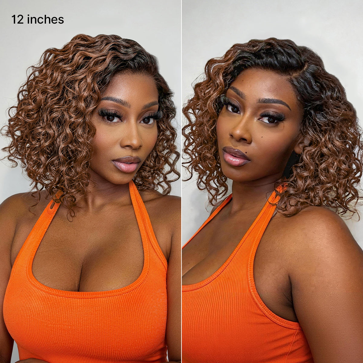 ⚡ Final Hours❤️Blonde Highlight Curly Glueless HD Lace Wig Human Hair Pre-Cut Lace Pre-Plucked Pre-Bleached