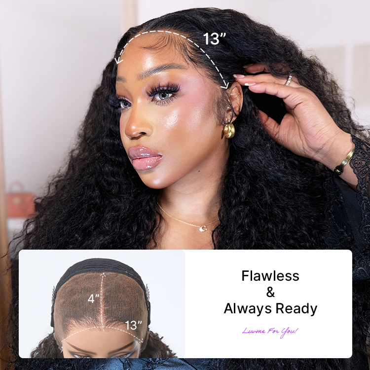 Glueless Water Wave Wig – Fluffy & Natural Volume