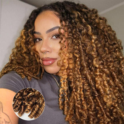 🚨 Final Hours to Save Big! 3 In 1 Half Wig | Glueless Invisible Water Wave Wear Go Half Wig Flip Over Human Hair Wig With Elastic Drawstring Flip Over Wig