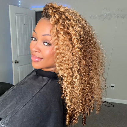 🚨 Final Hours to Save Big! 3 In 1 Half Wig | Glueless Invisible Water Wave Wear Go Half Wig Flip Over Human Hair Wig With Elastic Drawstring Flip Over Wig