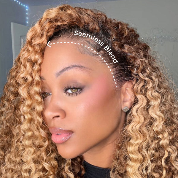 🚨 Final Hours to Save Big! 3 In 1 Half Wig | Glueless Invisible Water Wave Wear Go Half Wig Flip Over Human Hair Wig With Elastic Drawstring Flip Over Wig