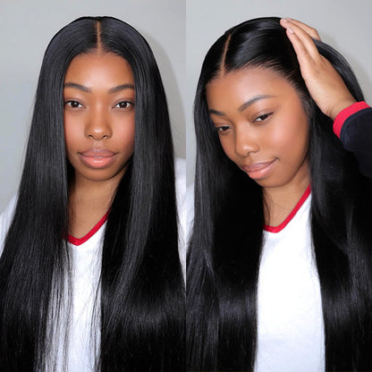 Straight Wear Go Wigs Pre Cut 9x6 HD Lace Bleached Knots Glueless Wigs Human Hair Tiny Knots Pre Plucked Hairline