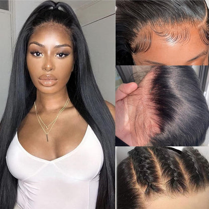 ⚡ Final Hours – Up to 57% Off🌷💥Straight HD Transparent Lace Front Wigs Human Hair