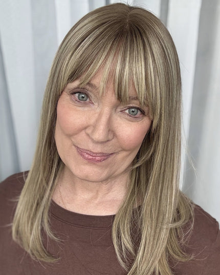 🔥🔥Human Hair Topper with Bangs | Hair Piece for Thinning Hair