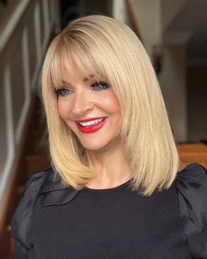 🔥🔥Human Hair Topper with Bangs | Hair Piece for Thinning Hair