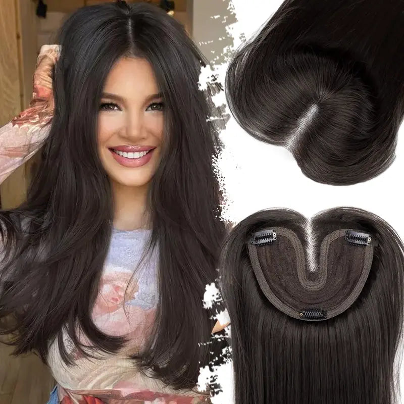18 Inch Natural-Looking Hair Topper for Women