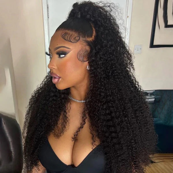 🚨 Final Hours to Save Big! 3 In 1 Half Wig | Glueless Invisible Water Wave Wear Go Half Wig Flip Over Human Hair Wig With Elastic Drawstring Flip Over Wig