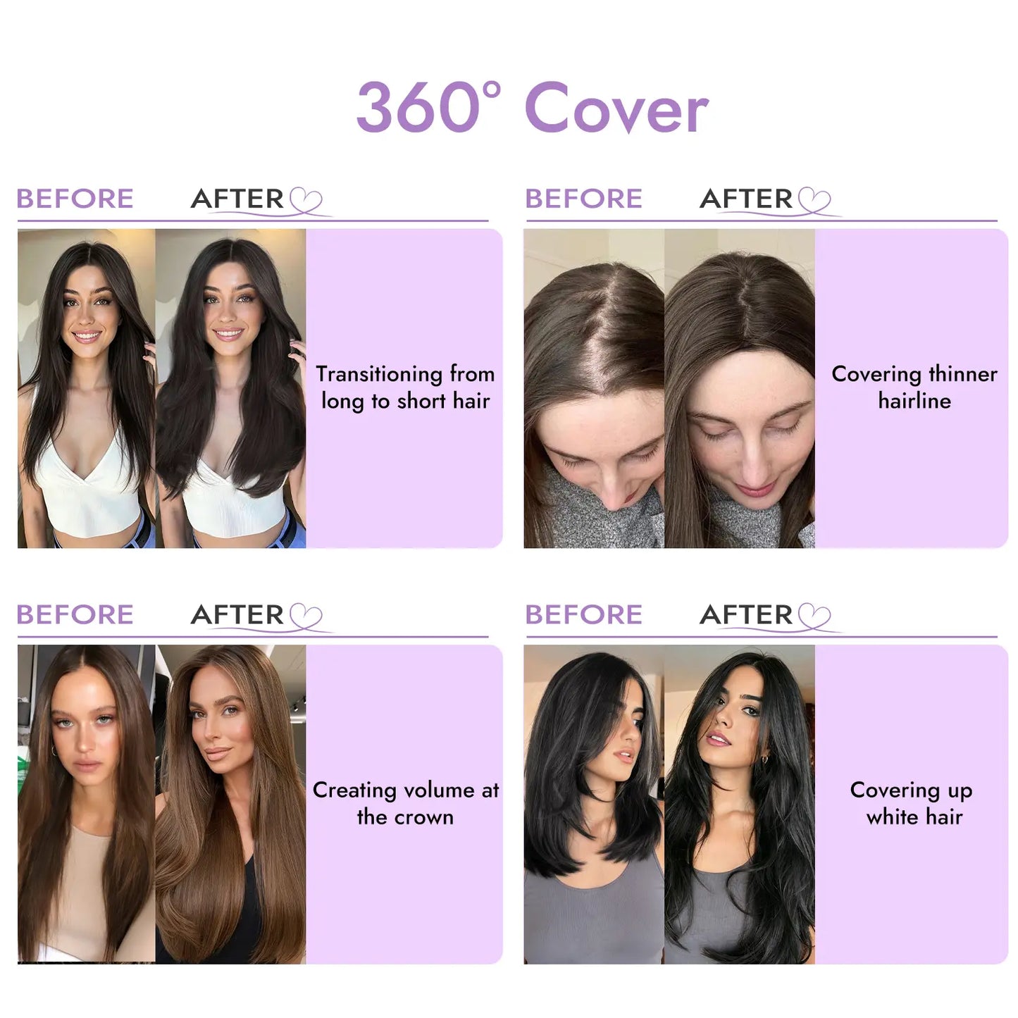 18 Inch Natural-Looking Hair Topper for Women