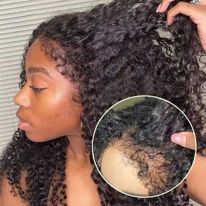 ⚡ Final Hours❤️Blonde Highlight Curly Glueless HD Lace Wig Human Hair Pre-Cut Lace Pre-Plucked Pre-Bleached