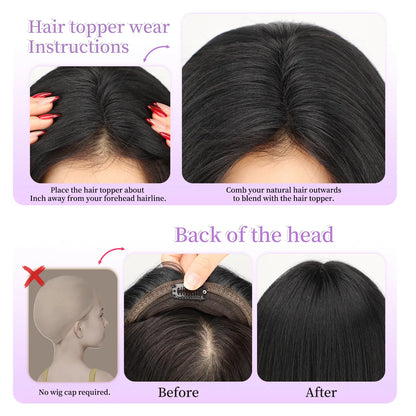 18 Inch Natural-Looking Hair Topper for Women